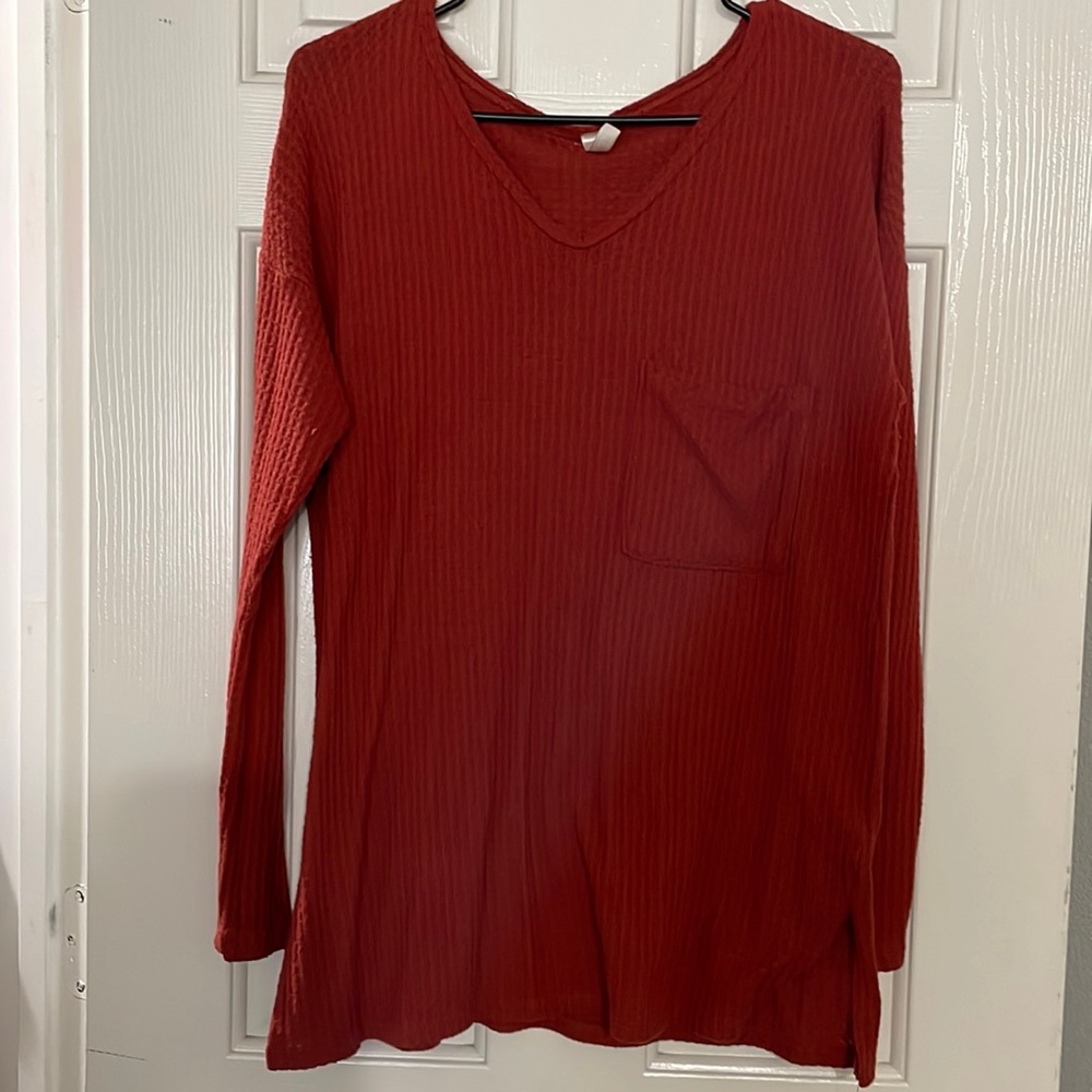 Waffle knit long sleeve. Size large. Worn twice.